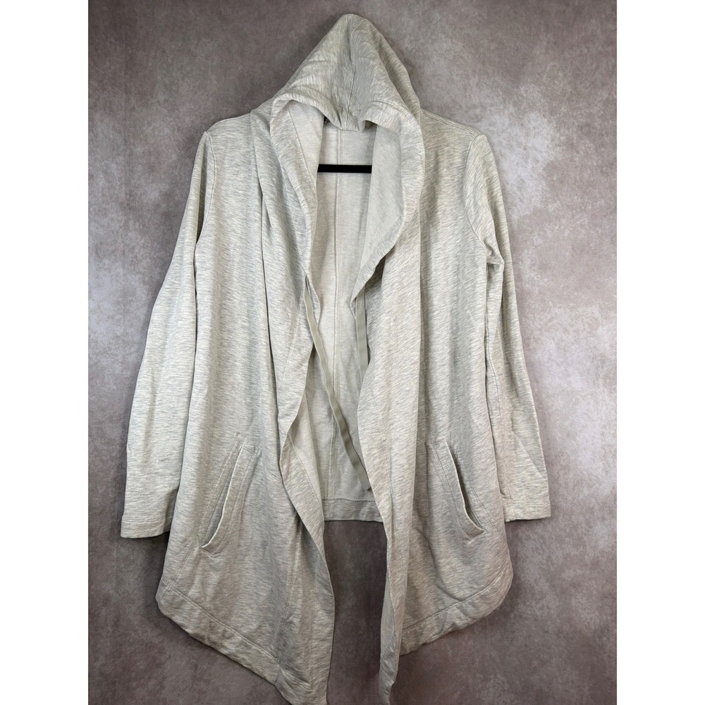 Athleta Women's Size XS Gray Soft Cotton Vista Wrap Sweater Cardigan Heathered